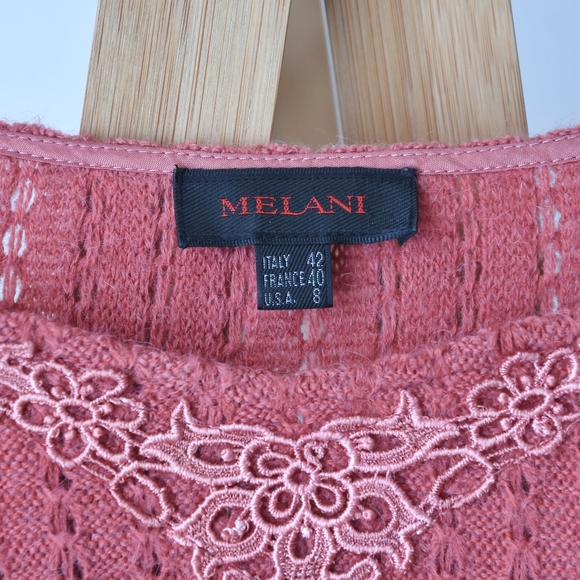 Vintage Pointelle Knit Cropped Sweater - Picture 4 of 5